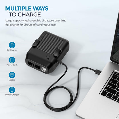 Brrivers Éventail de taille personnel à clipser sur la taille, portable et mains libres