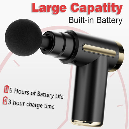 Pistolet de Massage Musculaire, Anti-Douleur Sportif Massage gun, Masseur à percussion musculaire avec 4 têtes de massage, Cadeau de Relaxation pour la Fête des Mères et la Fête des Pères