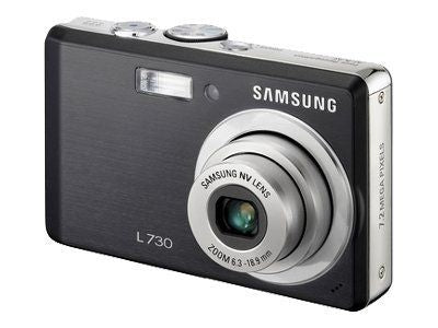 Appareil photo Compact Samsung L730 Noir compact - 7.2 MP - 3x zoom optique - flash 10 Mo - noir - Samsung