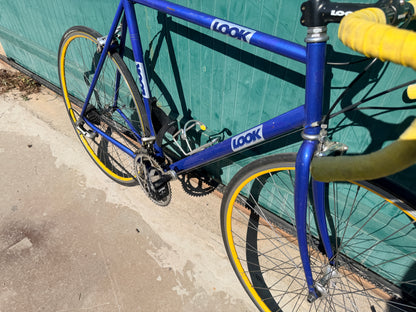 Vélo de Course Vintage LOOK – Bleu/Jaune – Occasion excellent État