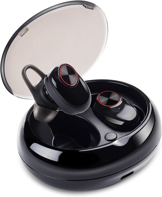 Jokeret True Écouteurs sans fil TWS 5.0 casque Bluetooth avec chargement portable portables Mini Casque avec microphone Noir