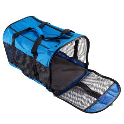 Sac de transport pour petit chien et chat bleu