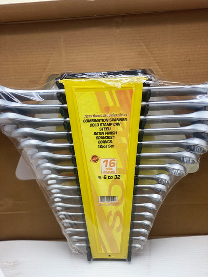 Jeux de 16 pièces clés avec chrome vanadium neuves