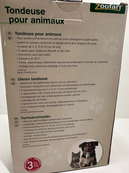 ZOOFARI Tondeuse pour poils d’animaux