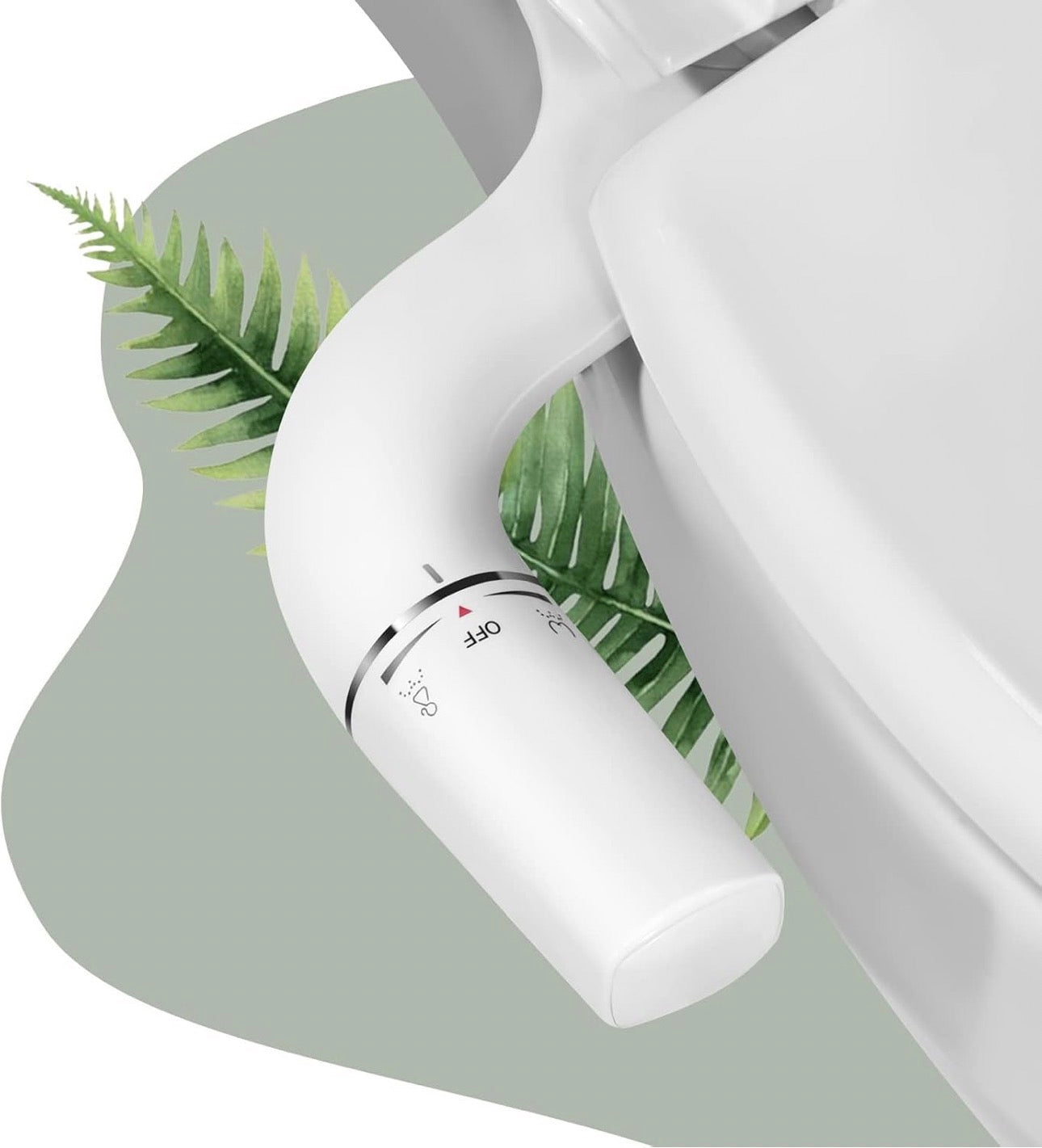 Samodra Classic 7.0 - Pulvérisateur pour bidet, WC ultra fin avec double buse non électrique, pression de l’eau réglable, fixation de bidet d’eau froide pour toilettes, installation facile à domicile