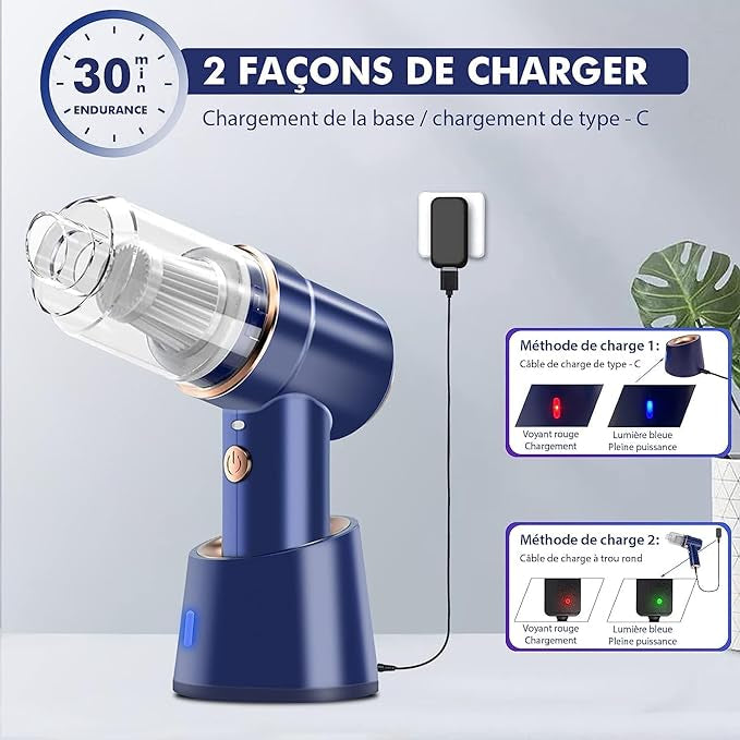 Souffleur aspirateur 2 en 1 Soufflette Air Comprimé, 9000Pa/45000RPM neuf