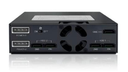 RACK AMOVIBLE POUR 2 DISQUES DURS 2.5" SATA/SAS + 1 LECTEUR OPTIQUE SLIM DANS 1 BAIE 5.25" neuf