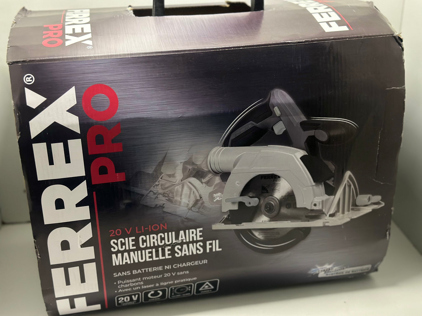 FERREX PRO
Scie circulaire sans fil 20v( machine seule )