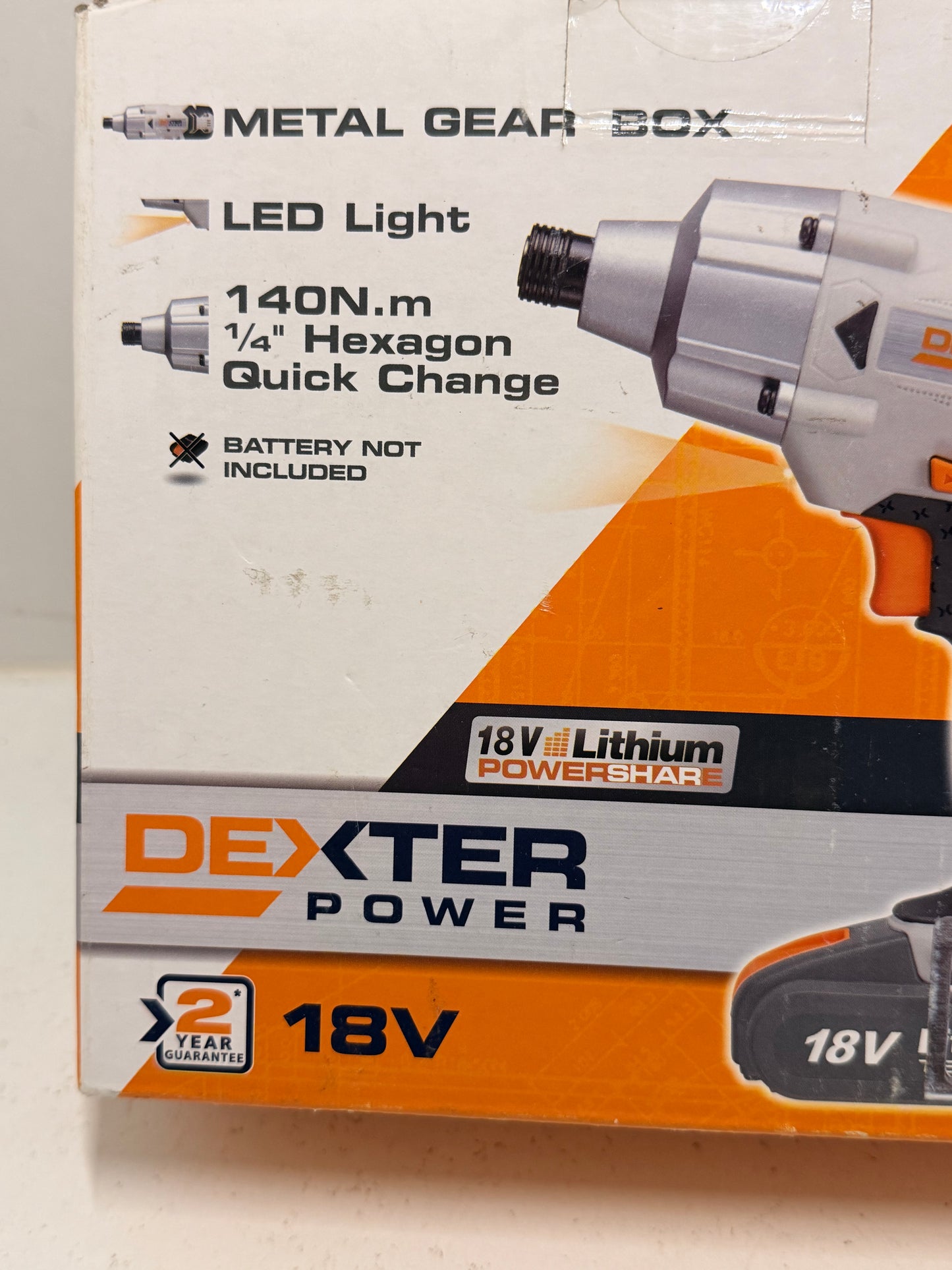 Visseuse à choc sans fil DEXTER POWER, 18 V, sans batterie neuve