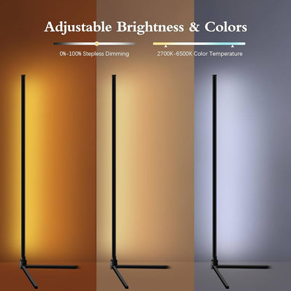 Lampadaire sur Pied D'angle RGBCW LED Compatible avec Alexa/Google Home/WiFi APP/Télécommande - Éclairage Décoratif Moderne pour Salon et Chambre