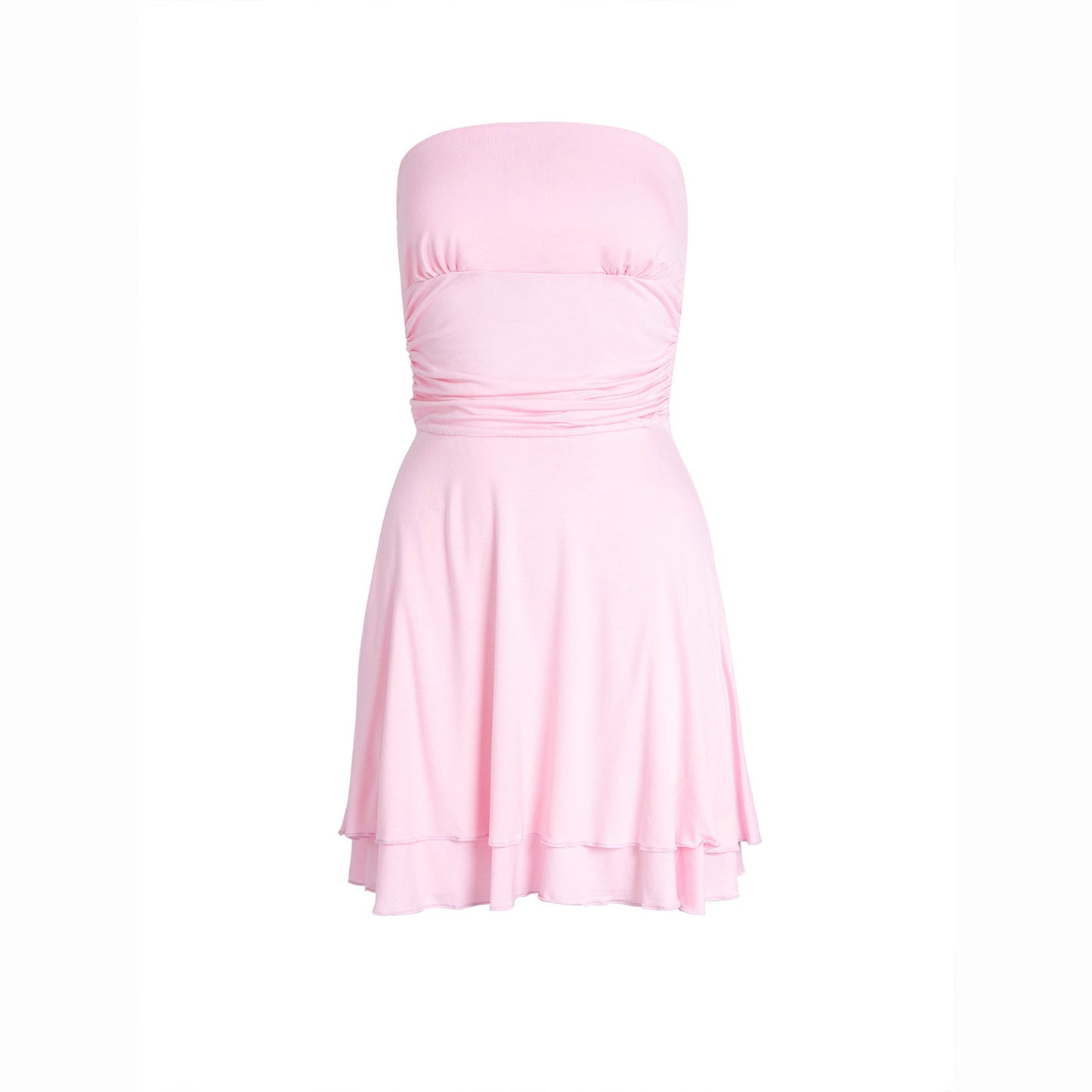 Robe Tube "Y2K Glam" – Coupe Courte, Bustier & Effet Plissé