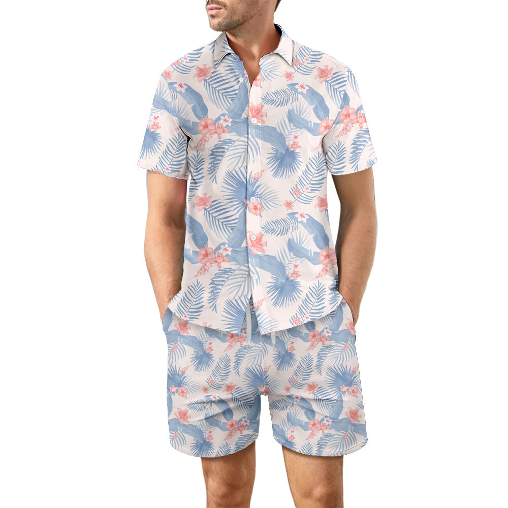 Ensemble "Riviera" 2 Pièces – Chemise à Imprimé Floral & Short Fluide
