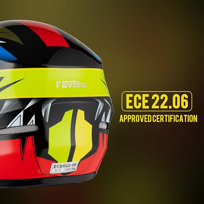 Casque de Moto Intégral, Scooter Respirant pour Femme Homme Adultes, Protection de Sécurité, Certifi XL