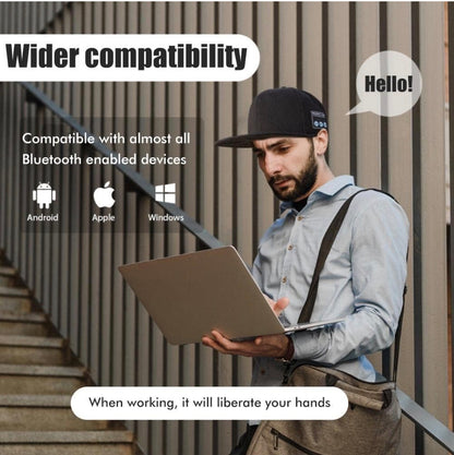 Casquette de Musique avec Haut-Parleur Bluetooth, Chapeau Bluetooth réglable avec Haut-Parleur Intelligent sans Fil Bluetooth 5.0, Casquette de Baseball Street Sports