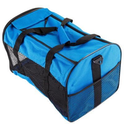 Sac de transport pour petit chien et chat bleu