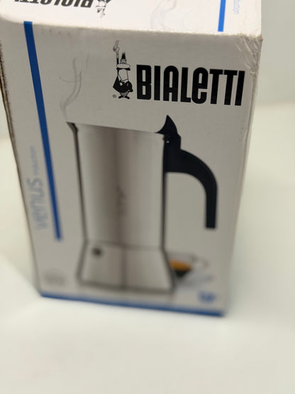 Bialetti - Nouvelle cafetière expresso Venus Induction, Plaque de cuisson en acier inoxydable, Adaptée à toutes les sources de chaleur, 6 Tasses, Aluminium, 235ml,Argent [Classe énergétique A+]