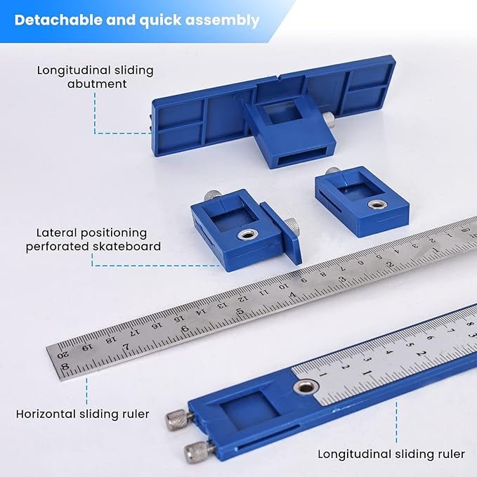 Gabarit Poignée de porte de cuisine réglable avec localisateurs de forets en métal neuf