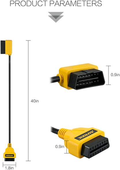 Câble d’extension OBD2 automobile mâle vers femelle neuf