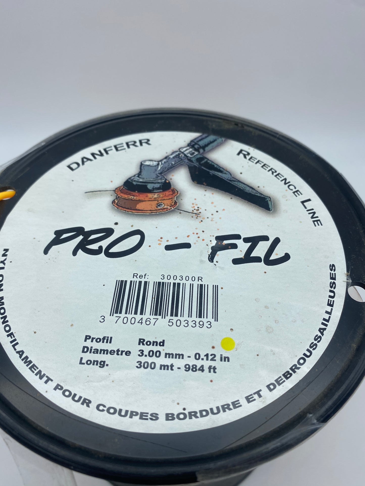 fil jaune rond Tête de débroussailleuse diamètre 4.0 mm 170 mètres neuf