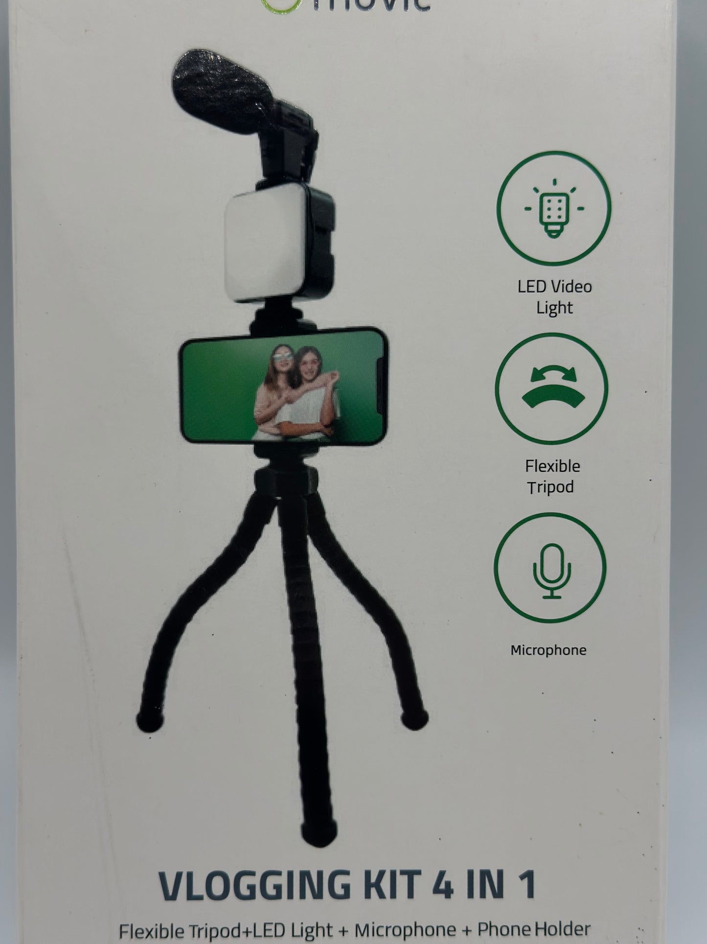 Support VLOGGING KIT 4 en 1 Micro + TREPIED + Support + LED