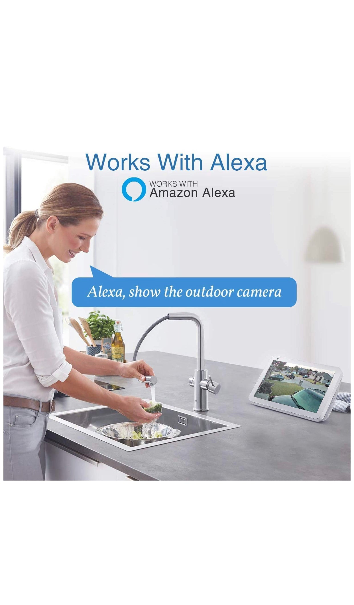 Camera de surveillance Exterieur compatible avec Alexa/google application iOS/android neuf