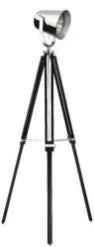 Lampadaire Haru, bois, argent, H.140.0 cm, E27 neuve