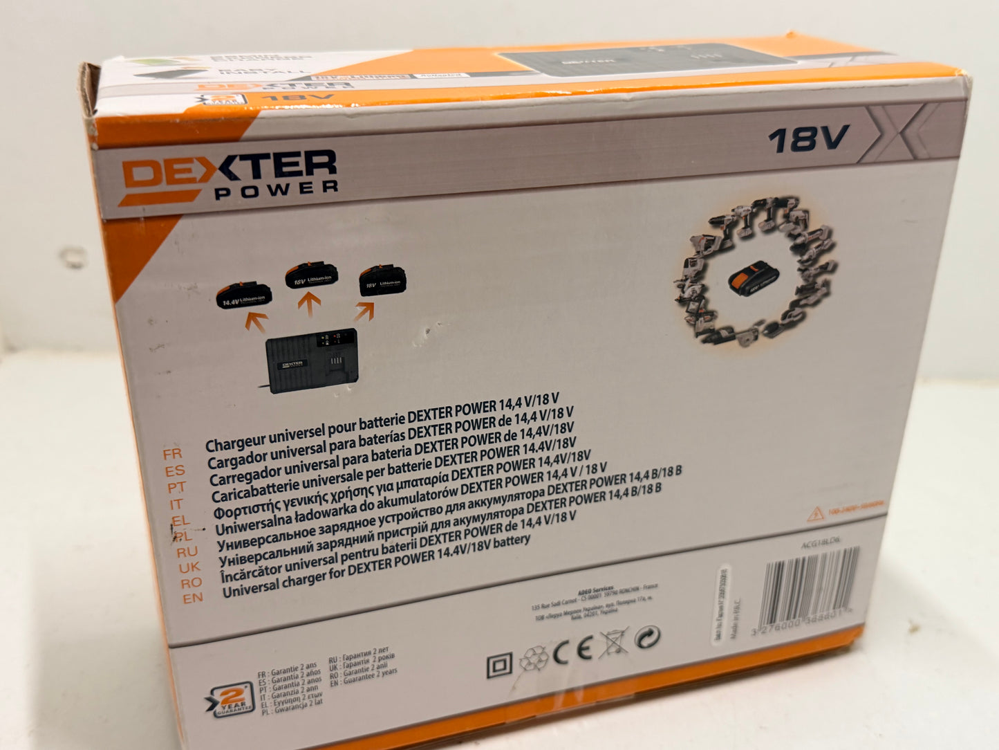 Chargeur express Dexter 18v