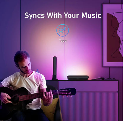 Lampe Connectée avec 19 Modes Dynamiques et Modes de Synchronisation de la Musique/TV