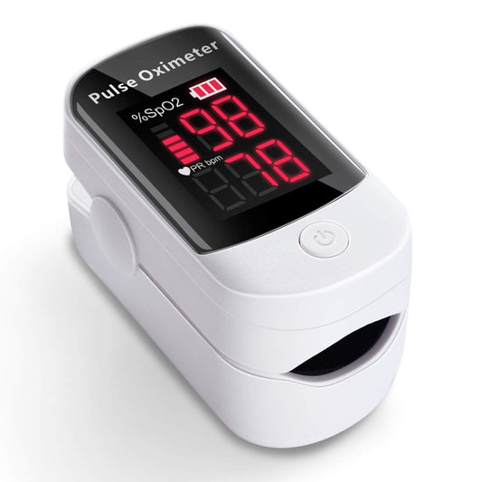 Oxymetre de Doigt, Oxymètre de Pouls Portable Professionnel pour les Mesures de la Fréquence Cardiaque (PR) et de la Saturation en Oxygène (SpO2), Lecture Instantanée