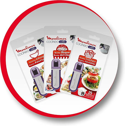 Moulinex Clé USB de 25 Recettes Du Monde XA600111 Accessoire Cookeo Officiel Compatible avec Multicuiseurs Cookeo YY2943FB CE702100