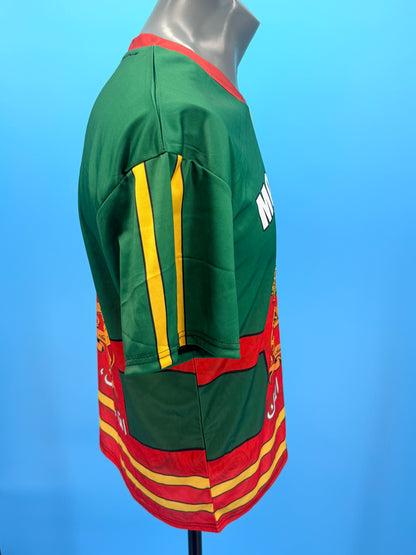 T-shirt de football marocain imprimé en 3D pour hommes, vêtements de sport marocains, t-shirt à col en V, manches courtes