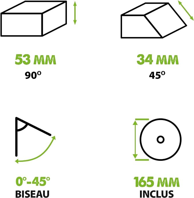 Evolution Power Tools Scie Circulaire Multi-Matériaux, Découpe l’acier, l’aluminium, le bois clouté