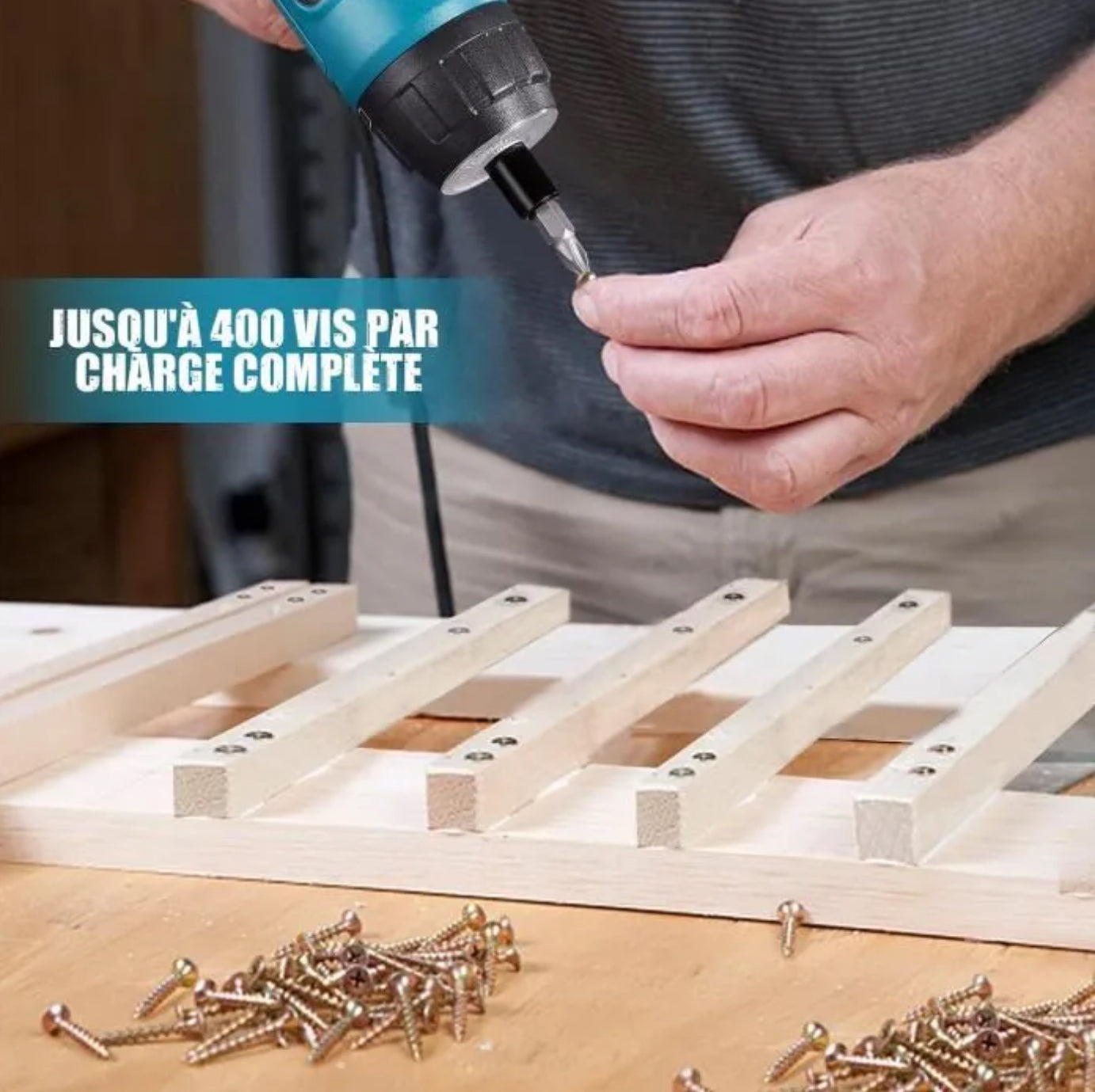 31 Pcs Tournevis 3.6 V sans Fil TACKLIFE, Li-ion 2000 mAh, 1-4 N.m, 6 couples réglages, Tournevis Electrique Rechargeable