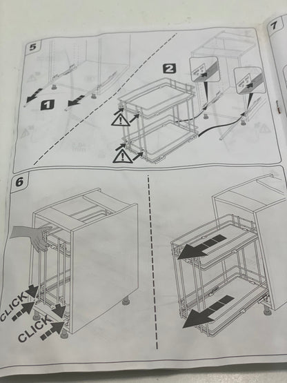 Rangement coulissant 2 paniers pour meuble l.30 cm (neuf)