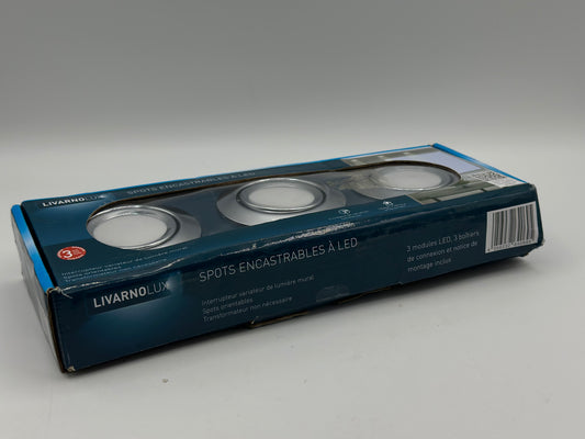 3 Spots encastrables à LED neufs