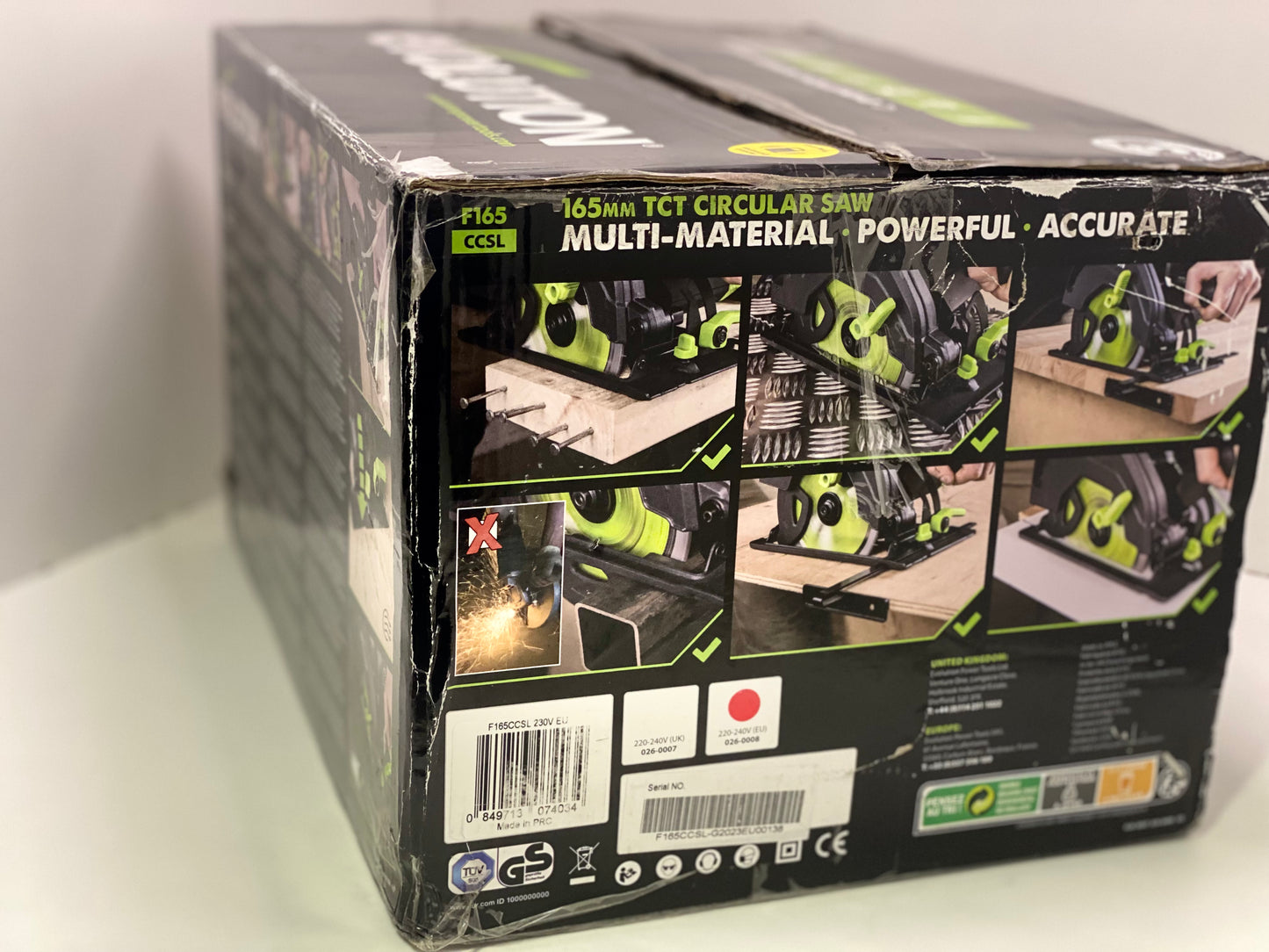 Evolution Power Tools Scie Circulaire Multi-Matériaux, Découpe l’acier, l’aluminium, le bois clouté