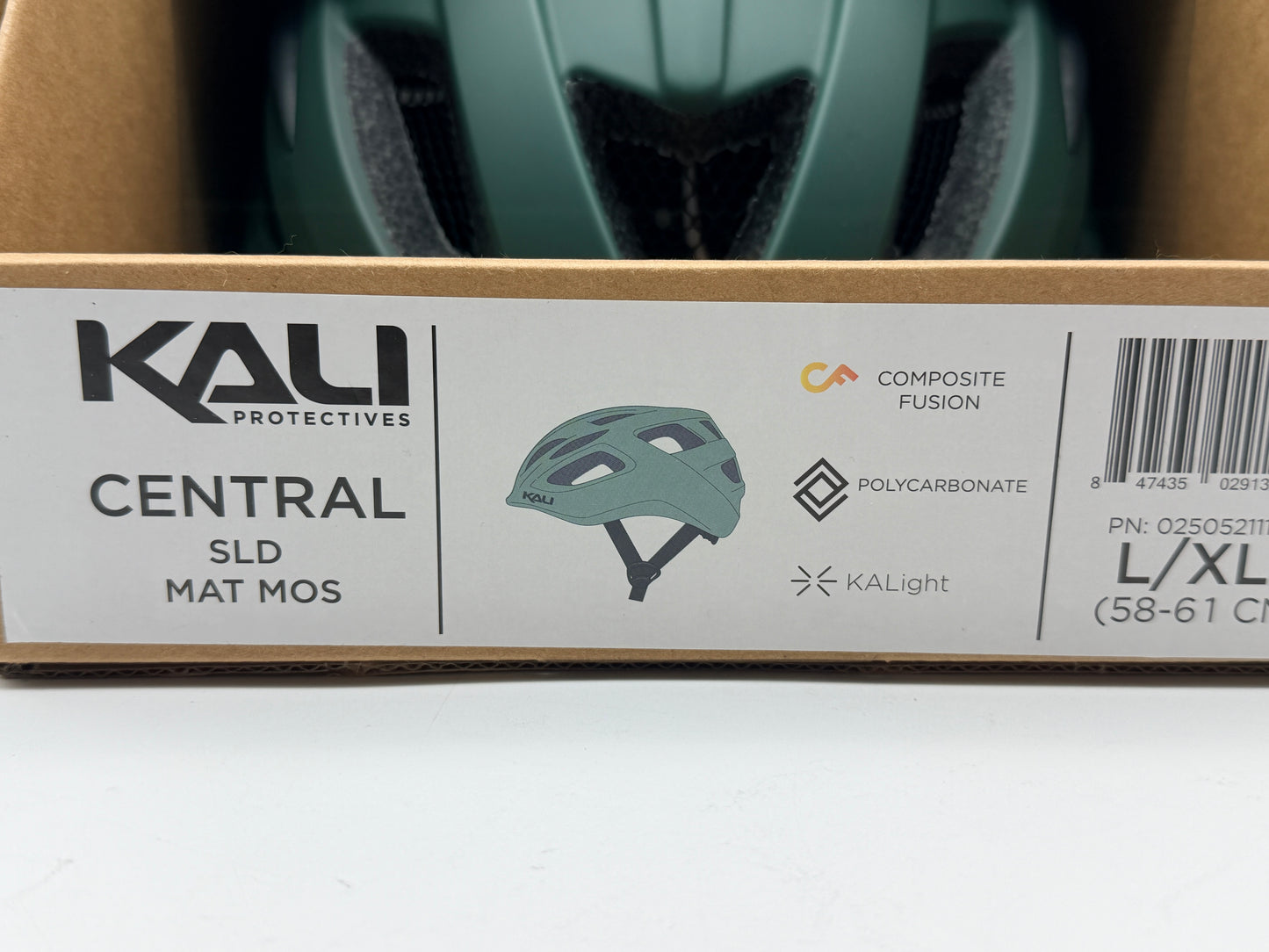 Casque vélo Kali Protectives Central Sld Mat Mos Taille L/XL 58-61 cm
