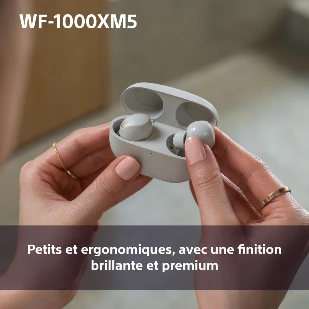 Sony WF-1000XM5 écouteurs sans Fil à réduction de Bruit, Bluetooth, Intra-Auriculaires avec Micro, 36 Heures d'autonomie, Charge Rapide, IPX4, Compatible iOS et Android - Noir