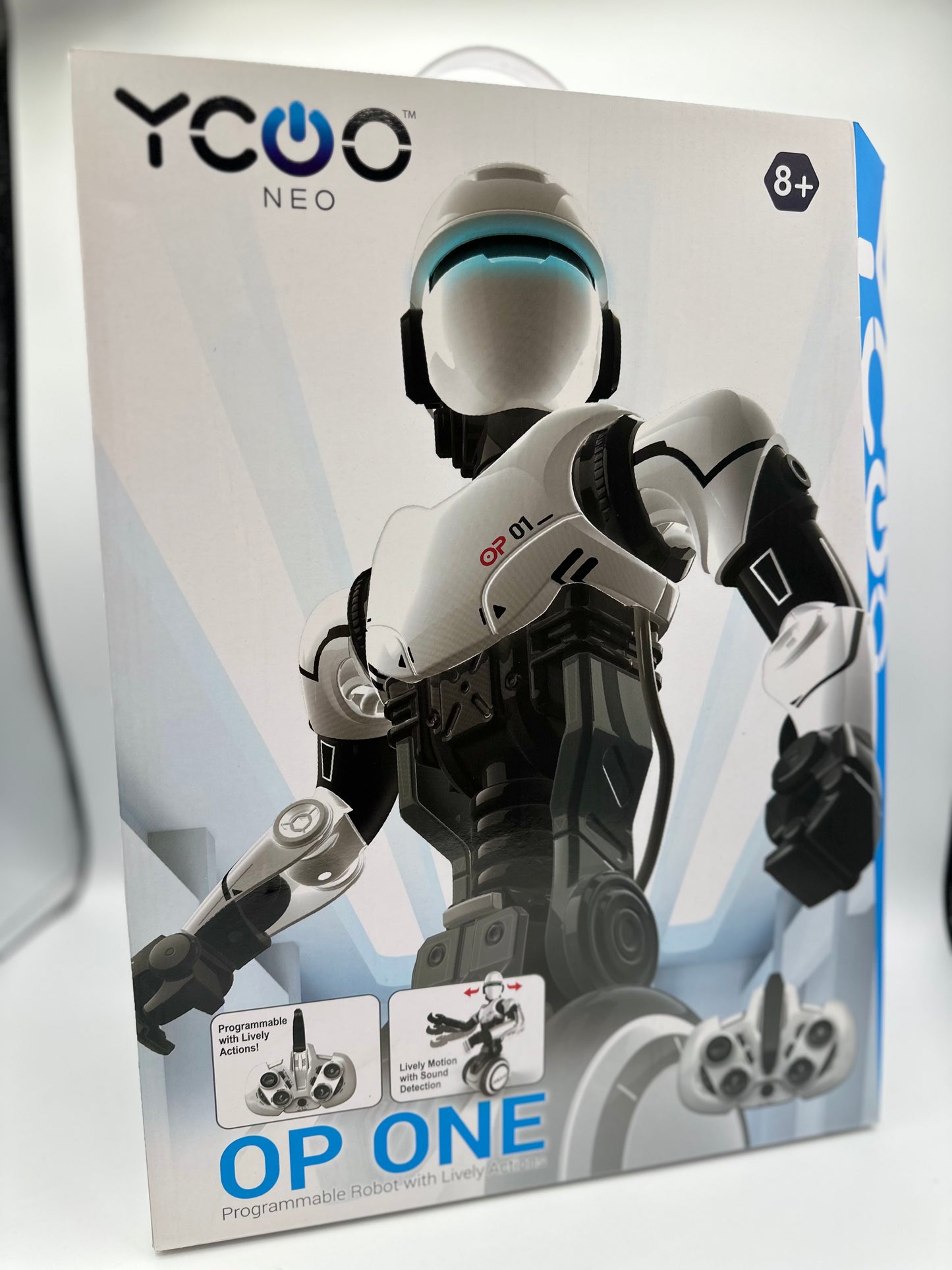 Ycoo by Silverlit - O.P One - Robot Radiocommandé Programmable 36 cm - Mode Espion et Possibilité d'enregistrer des Messages, Bras et Tête Articulés