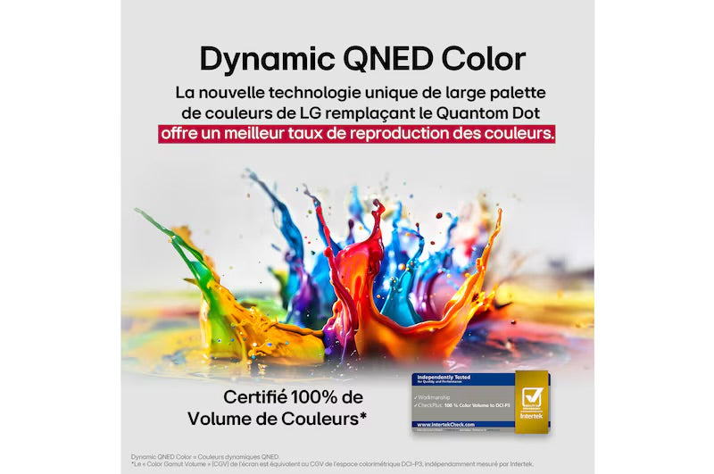 75 pouces (189 cm) | LG QNED evo AI QNED85 MiniLED | 4K Smart TV | 2025