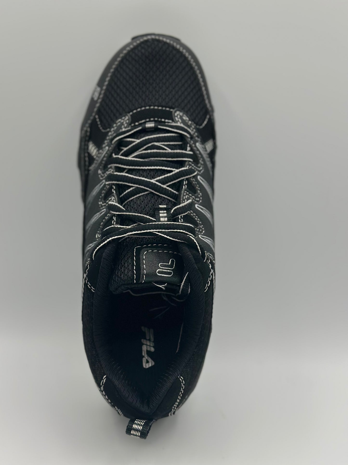 Fila Men's Memory at Peak Steel Toe Trail Runner, Black/Metallic Silver, T38