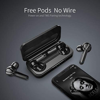 MIFA Écouteurs Bluetooth, X3 Oreillette sans Fil V5.0 Intra-Auriculaires Stéréo Wireless Earbuds IPX5 Résistant à la Sueur et Aux éclaboussures avec Micro pour Android Samsung Huawei Phone