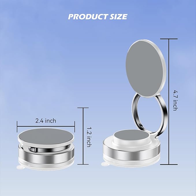 Support magnétique de téléphone pour voiture, compatible avec MagSafe, support universel rotatif à 360° pour téléphone portable avec ventouse puissante, support pour iPhone et appareils mobiles, blanc
Couleur: blanc