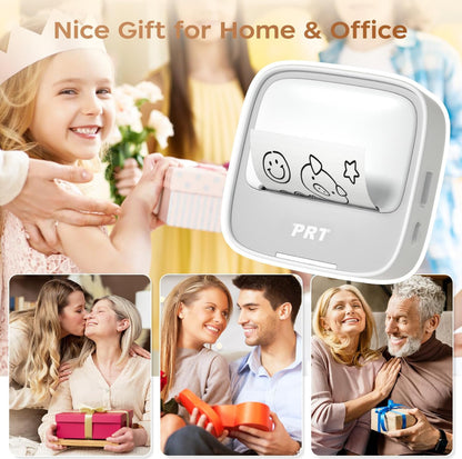 PRT Mini imprimante - Imprimante Thermique Portable sans Encre - Imprimante de Poche Bluetooth - Imprimante de téléphone pour étude, Graphiques, Photos