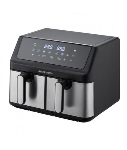 FRITEUSE SANS HUILE - ARTHUR MARTIN - AIRFRYER - 2 CUVES DE 4,5L - 2000W - AFFICHAGE LED neuve