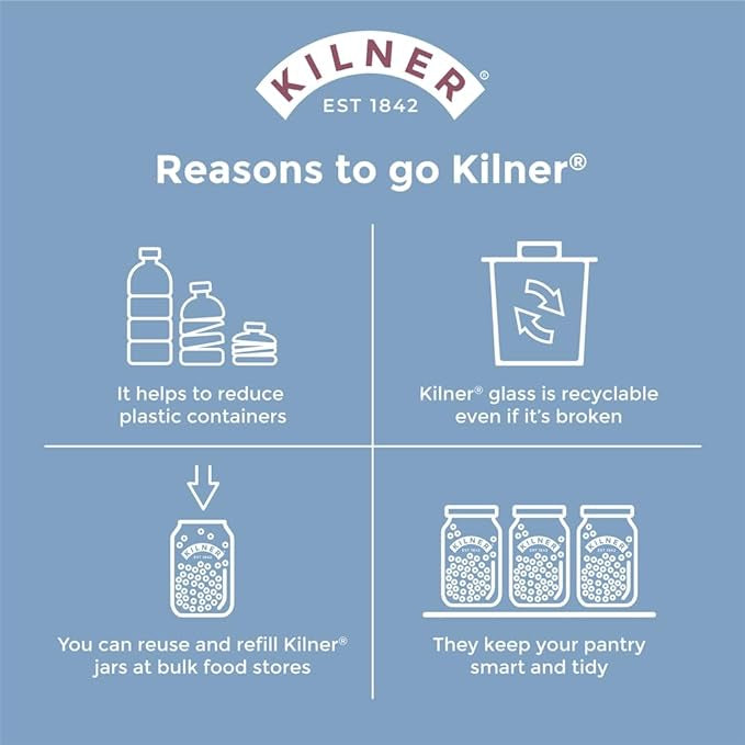 Kilner Baratte à beurre 1L en verre en parfait état