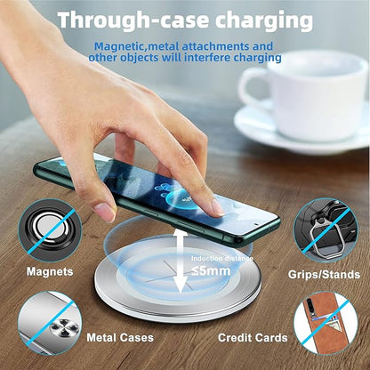 Chargeur sans Fil Qi pour Les Meubles incorporés Les appareils compatibles Qi avec Un diamètre de 60mm 2.36" Trou d'insertion intégré dans Le Bureau