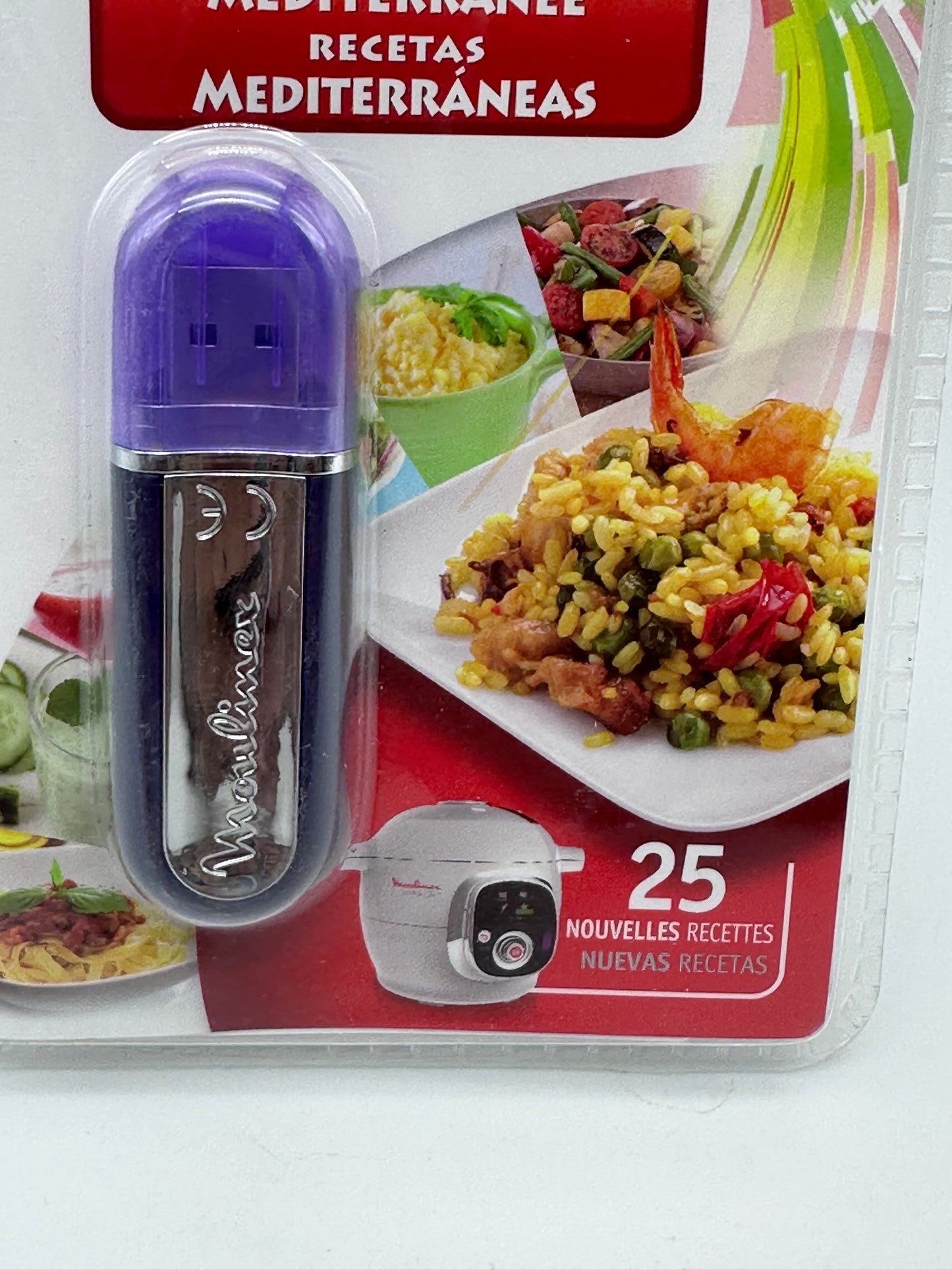 Moulinex Clé USB de 25 Recettes Du Monde XA600111 Accessoire Cookeo Officiel Compatible avec Multicuiseurs Cookeo YY2943FB CE702100