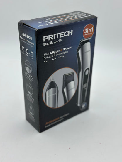 PRITECH Tondeuses à Cheveux pour Hommes, Tondeuse à Nez, Micro Rasoirs 3 en 1 Kit de Soins pour Hommes sans Fil et Rechargeable, Tondeuse à Cheveux Électrique avec Écran LED et Tête de Coupe T, IPX6