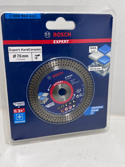 Bosch 1x Disques à tronçonner diamantés 76 mm EXPERT HardCeramic (pour Carrelages durs, Pierre dure, Ø 76 mm, Professional Accessoire Mini meuleuse angulaire)